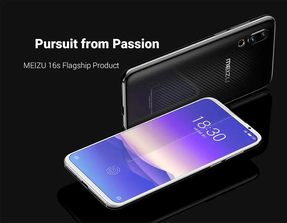 Meizu 16s мобильный телефон 6," 6GGB 8 ГБ ОЗУ 128 Гб ПЗУ 4G LTE смартфон 48MP 20MP отпечаток пальца Восьмиядерный 3600 мАч