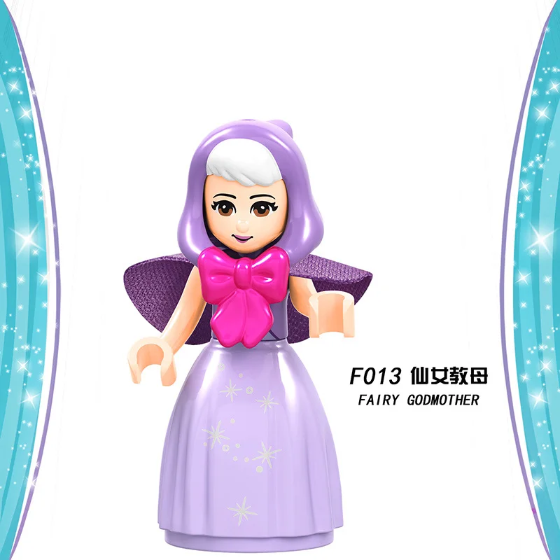 Сказочная принцесса город серия Золушка белый снег кукла Анна Playmobil Строительные блоки Друзья игрушки кирпичи для детей девочек - Цвет: F013