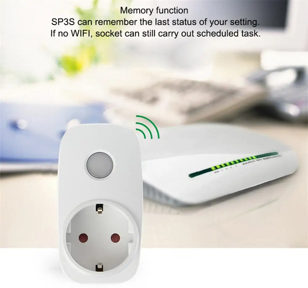 Broadlink SP3 SP3S WiFi розетка EU 16A 3500 Вт измеритель мощности для Alexa Google Home IFTTT приложение