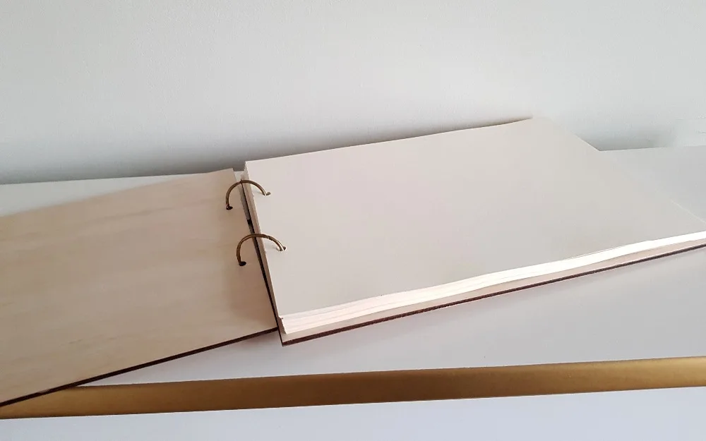 

Personalized Wedding Guest Book Engraved Wooden Deer Photo Album Rustic Wedding gift for Couple