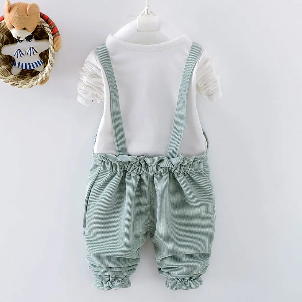 Одежда для детей Милая футболка с длинным рукавом и рисунком маленьких девочек