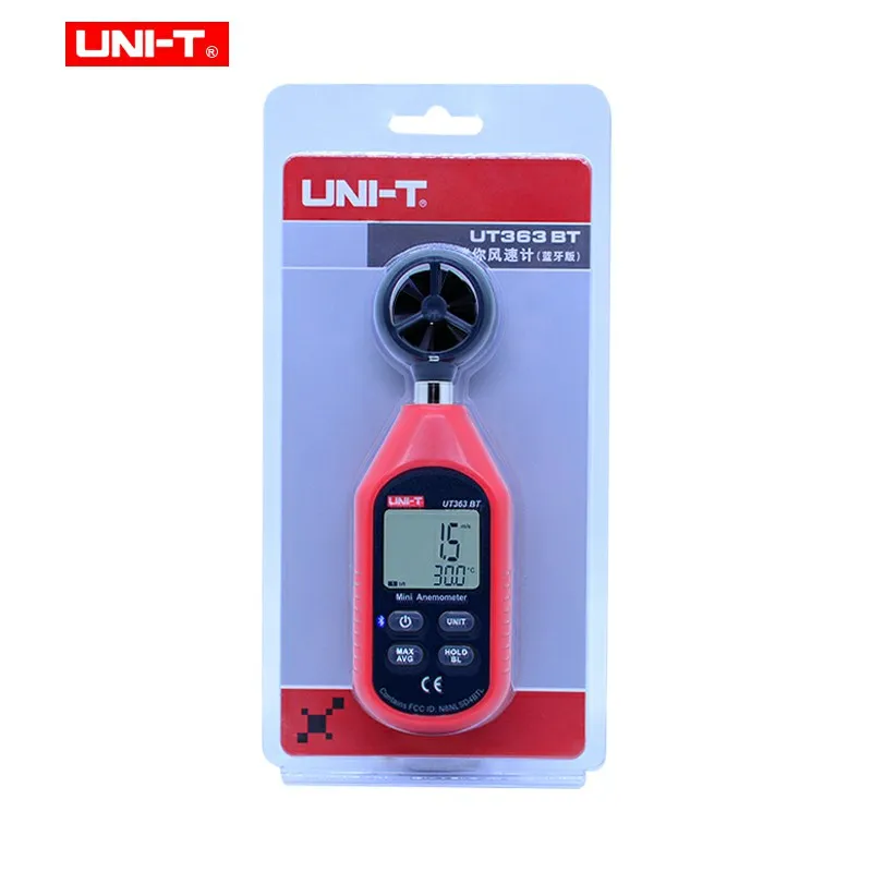 Цифровой Bluetooth измеритель скорости ветра UNI T UT363BT Карманный анемометр измерение