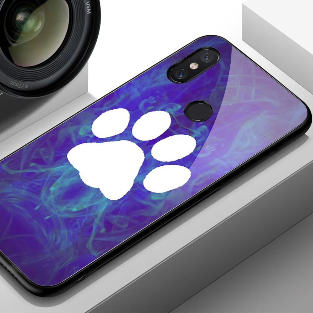 FinderCase для крышка xiaomi mi x 2 следы лап Жесткий задней панели из закаленного Стекло