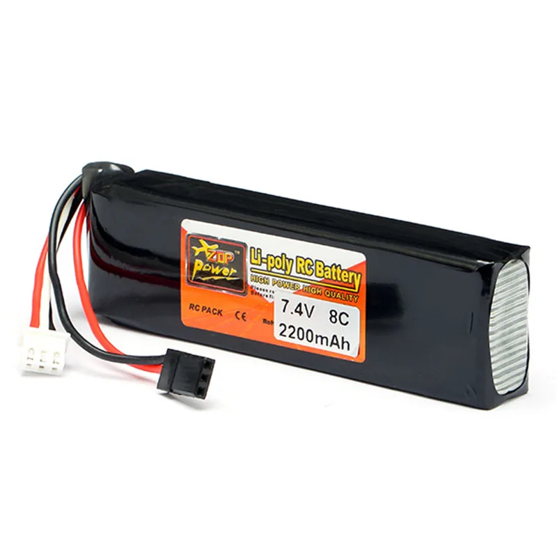Новейший перезаряжаемый Lipo аккумулятор ZOP Power 7 4 В 2200 мАч 2S 8C для штекер Futaba|futaba