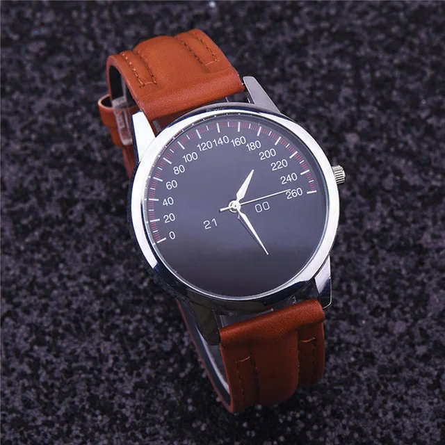 

New watch men Checkers Faux lady dress watch men's Casual Leather quartz-watch Analog wristwatch Male Gifts relogio Masculino