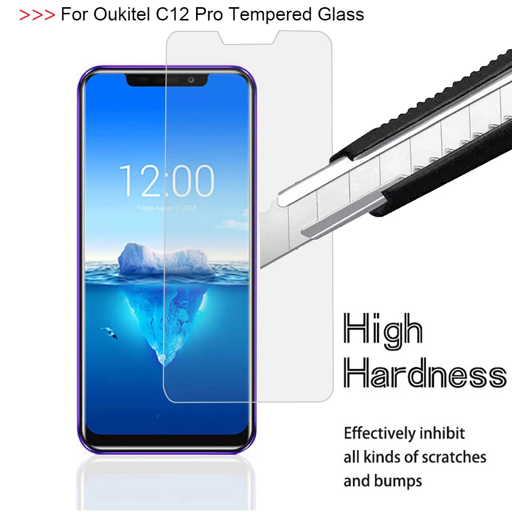 9H HD Tempered Glass for Oukitel C12 Pro Protective Film Explosion-Proof Screen Protector Oukitel C12pro Protective Film Glass