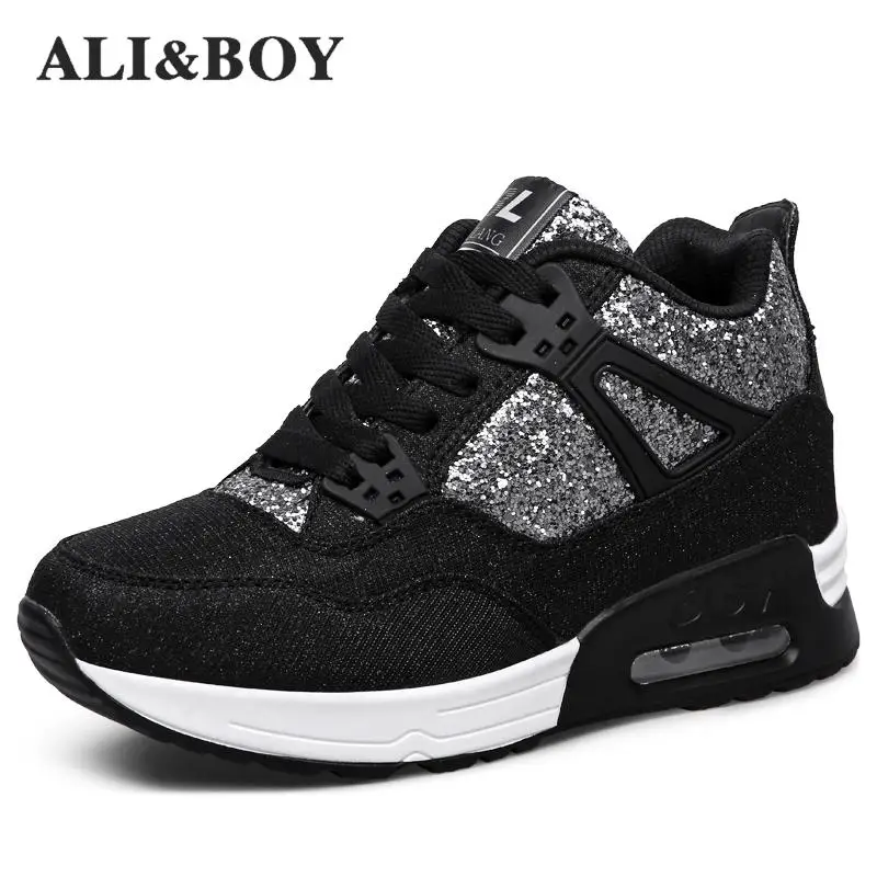 ALI &amp BOY/Демисезонные ботильоны обувь для бега женская спортивная увеличивающая