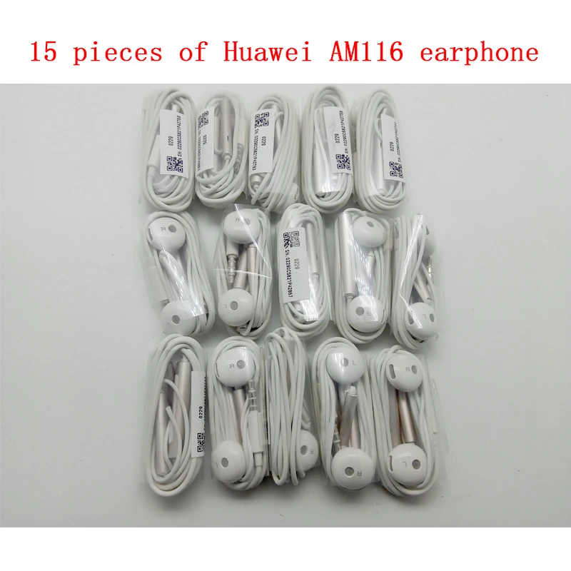 Нью-Йорк(3/5/10/15/20 штук) huawei наушники 3,5 мм разъемы для huawei P7 P8 P9 Lite P10 плюс Коврики с микрофоном и регулировкой громкости Управление Динамик