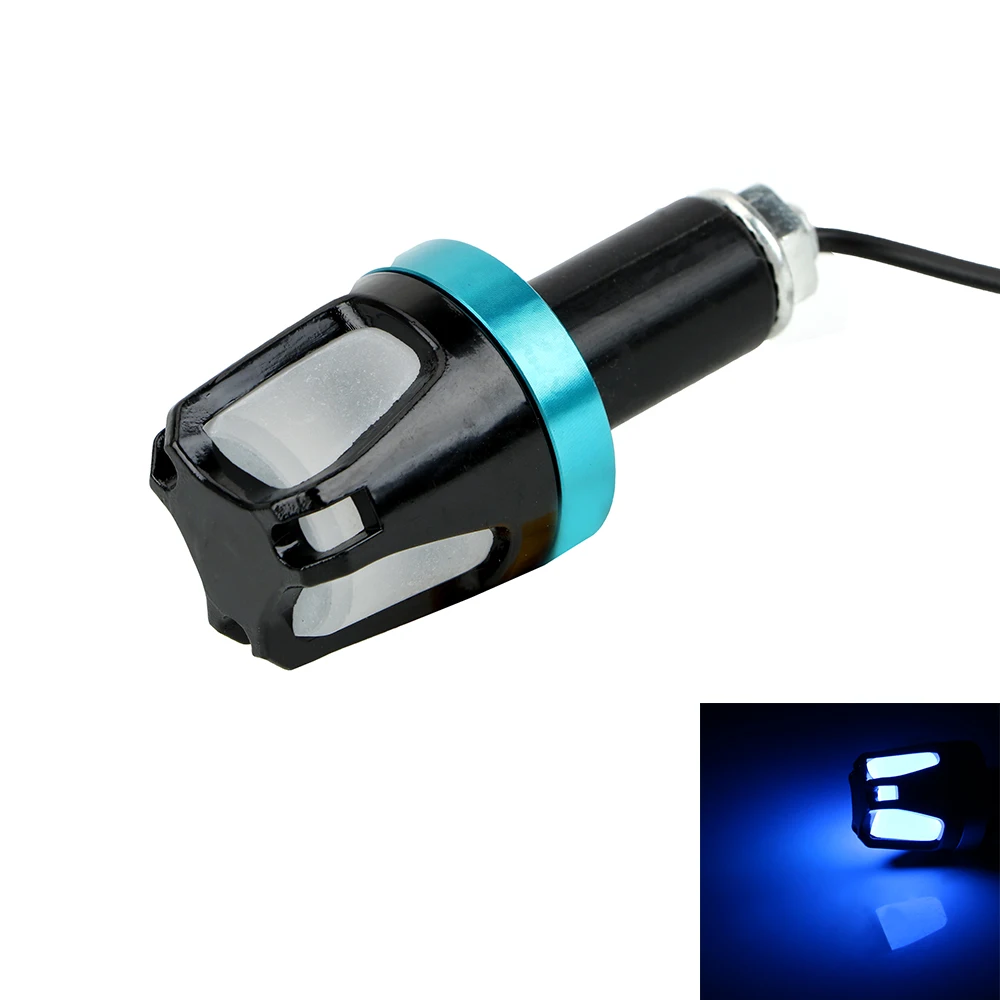 Blue Light FORAUTO мотоциклетный фонарь с ручкой сигнальная лампа поворотные сигнальные огни мотоцикл индикатор мигалка мото руль Боковой габаритный фонарь - Цвет: Blue Light
