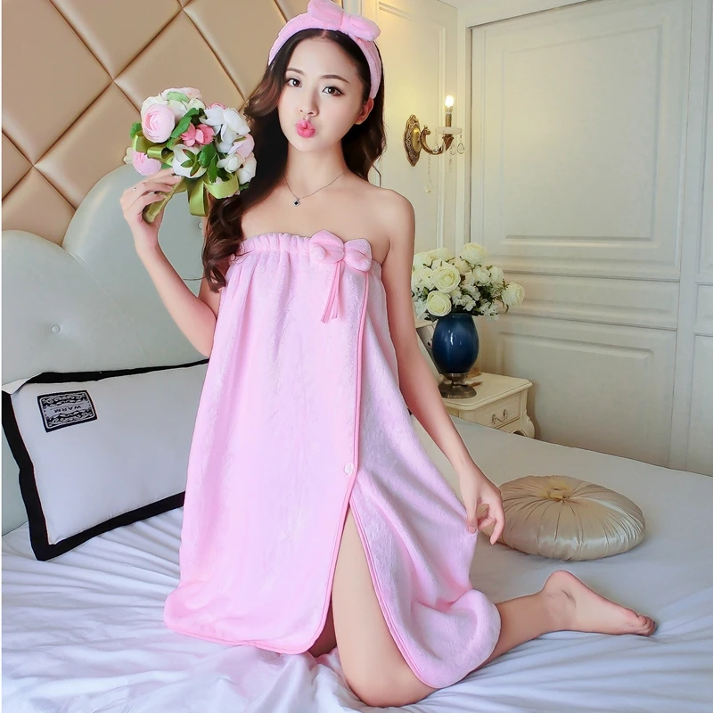 Женское Фланелевое белье с длинным рукавом Коралловое бархатное банное ночная