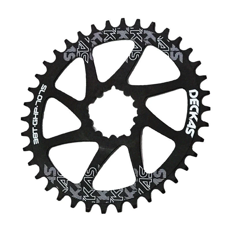 Oval-Black-38T Deckas GXP Road велосипедная Звездочка 32/34/36/38 T MTB передняя Звездочка Круглый/Овальный брелок для ключей для горного велосипеда SRAM GXP XX1 XO1 X1 GX XO X9 - Цвет: Oval-Black-38T