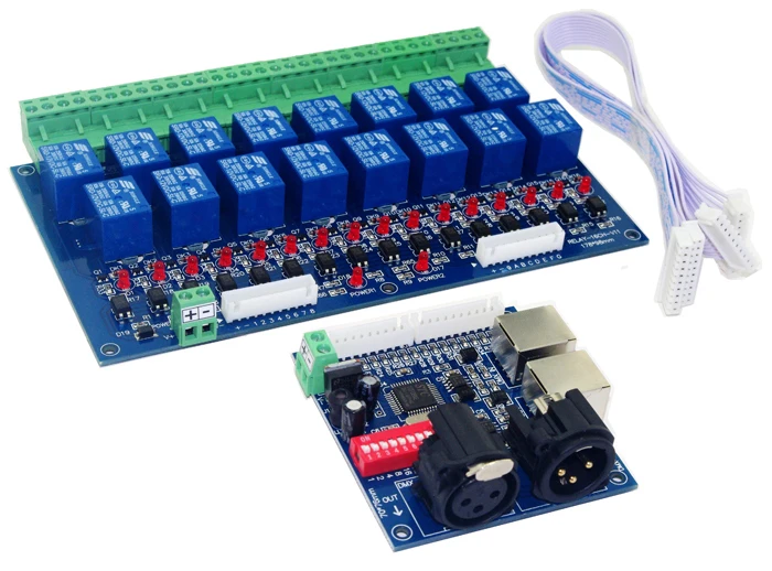 16CH релейный переключатель dmx512 контроллер выход DMX реле управления 16way (макс. 10А)