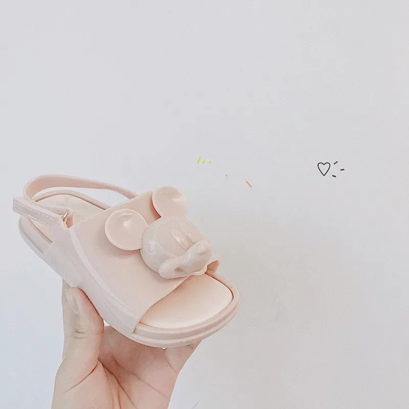Новинка 2020 года Мини-сандалии Melissa Mickey Прозрачная детская обувь Тапочки для