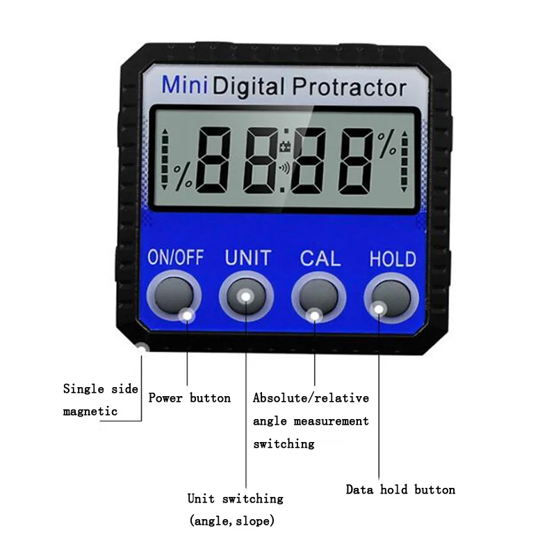 Цифровой транспортир Инклинометр Измеритель Уровня Наклона угловая линейка