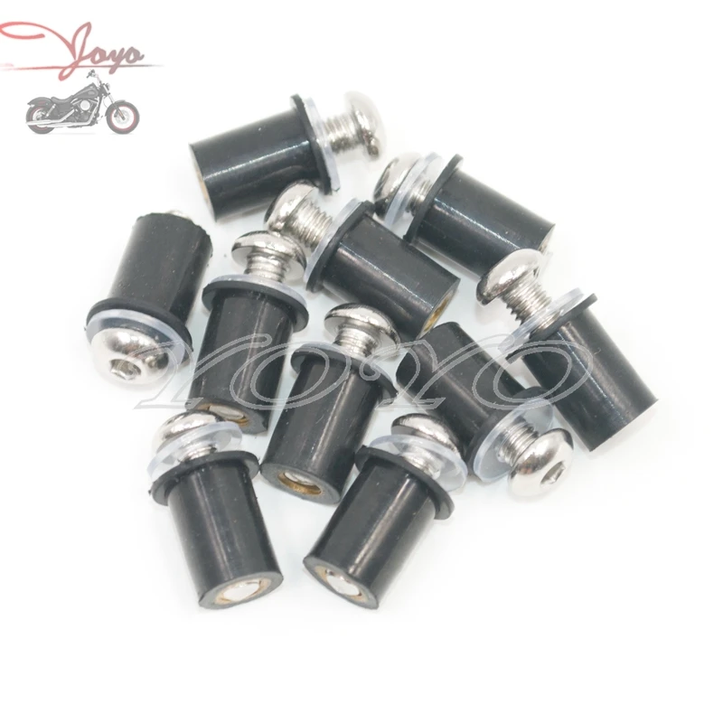 10 шт. 5 мм обтекатель ветровой экран Болт комплект лобовое стекло Монтажная гайка