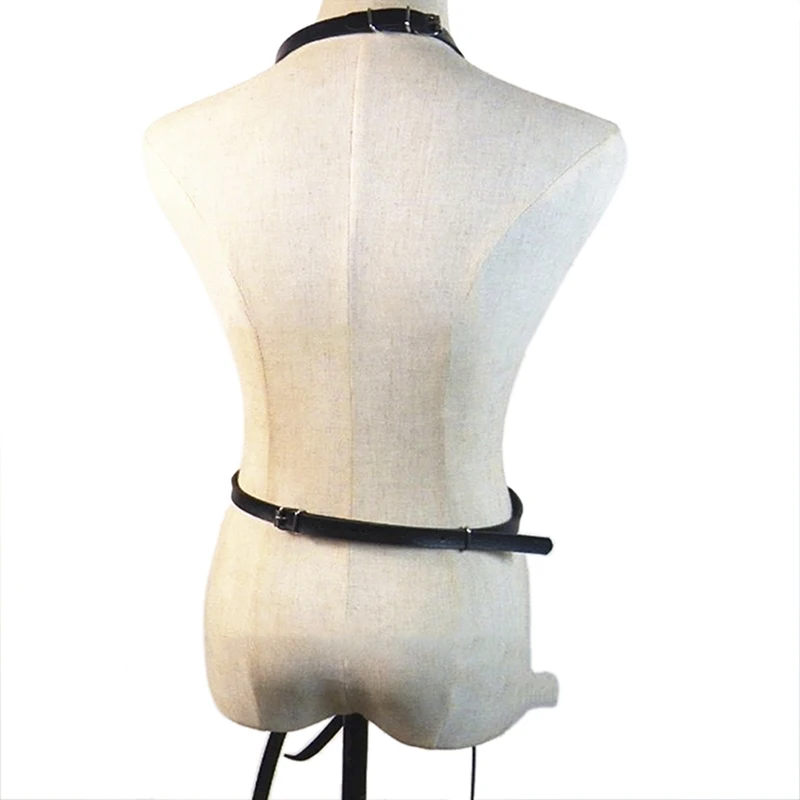 Портупея женская кожаная в готическом стиле пикантный бандажный пояс панк