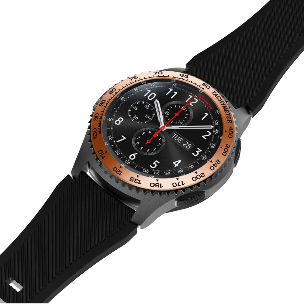 Силиконовый ремешок для samsung gear S3 Frontier/galaxy watch 46 мм часы с окантовкой ремешок против царапин защита Круглый браслет