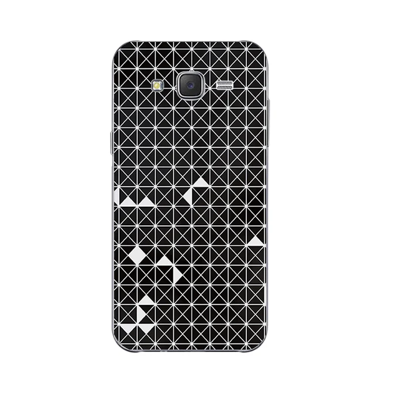 Силиконовый чехол s для samsung Galaxy S7 чехол для телефона для Galaxy J5 J7 оболочка для S7 Edge задняя крышка черный и белый узор Coque