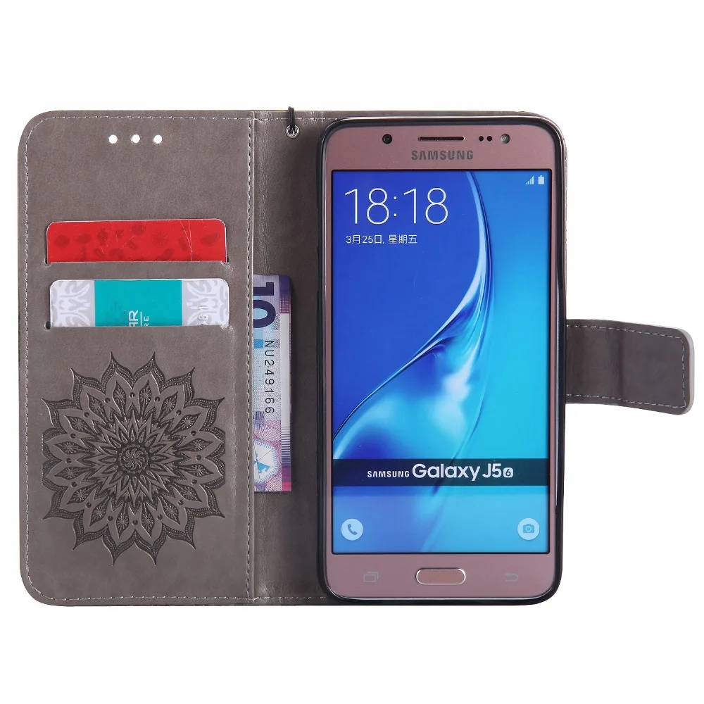 Чехол с рисунком подсолнуха для Samsung Galaxy J5 2016 чехол J510 SM-J510F 5 2 &quot+ держатель карт |