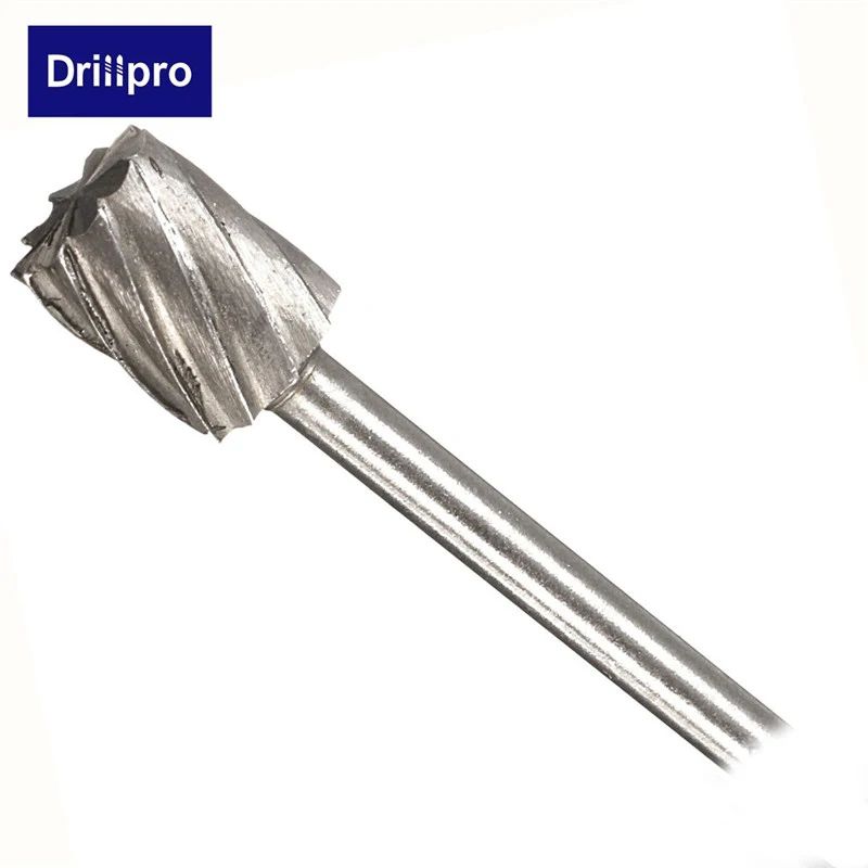 Drillpro 10 шт., 3,175 мм, HSS Фрезерные фрезы, сверла, фрезы для Dremel и роторной гравировки, аксессуары для станков
