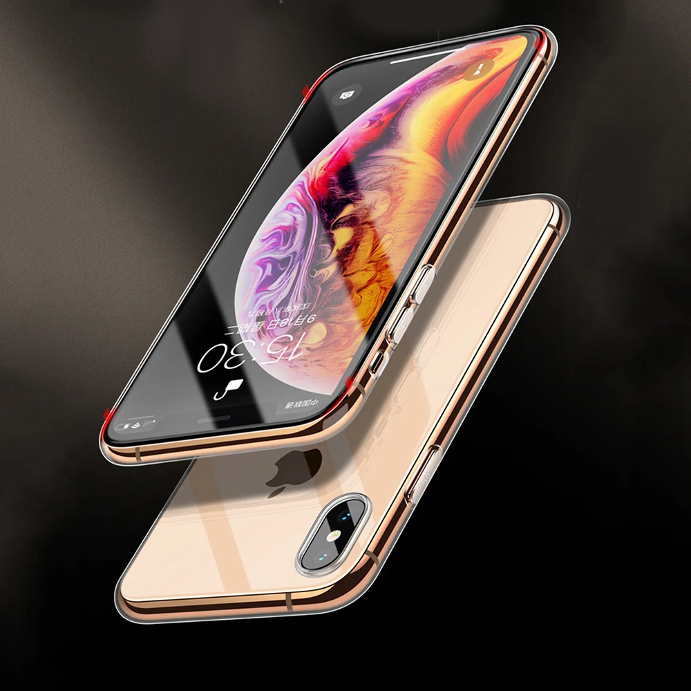 Shockproof Ultra Slim case For iPhone 6s 8 7 6 Plus X XS max XR Transparent TPU Cover Soft Cases Accessories | Мобильные телефоны и
