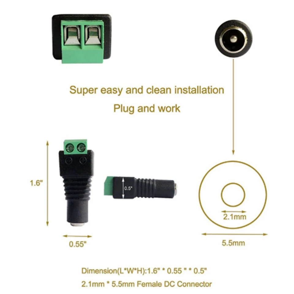 5 5x2 1 мм Разъем питания постоянного тока гнездовой разъем Мужской адаптер BNC для