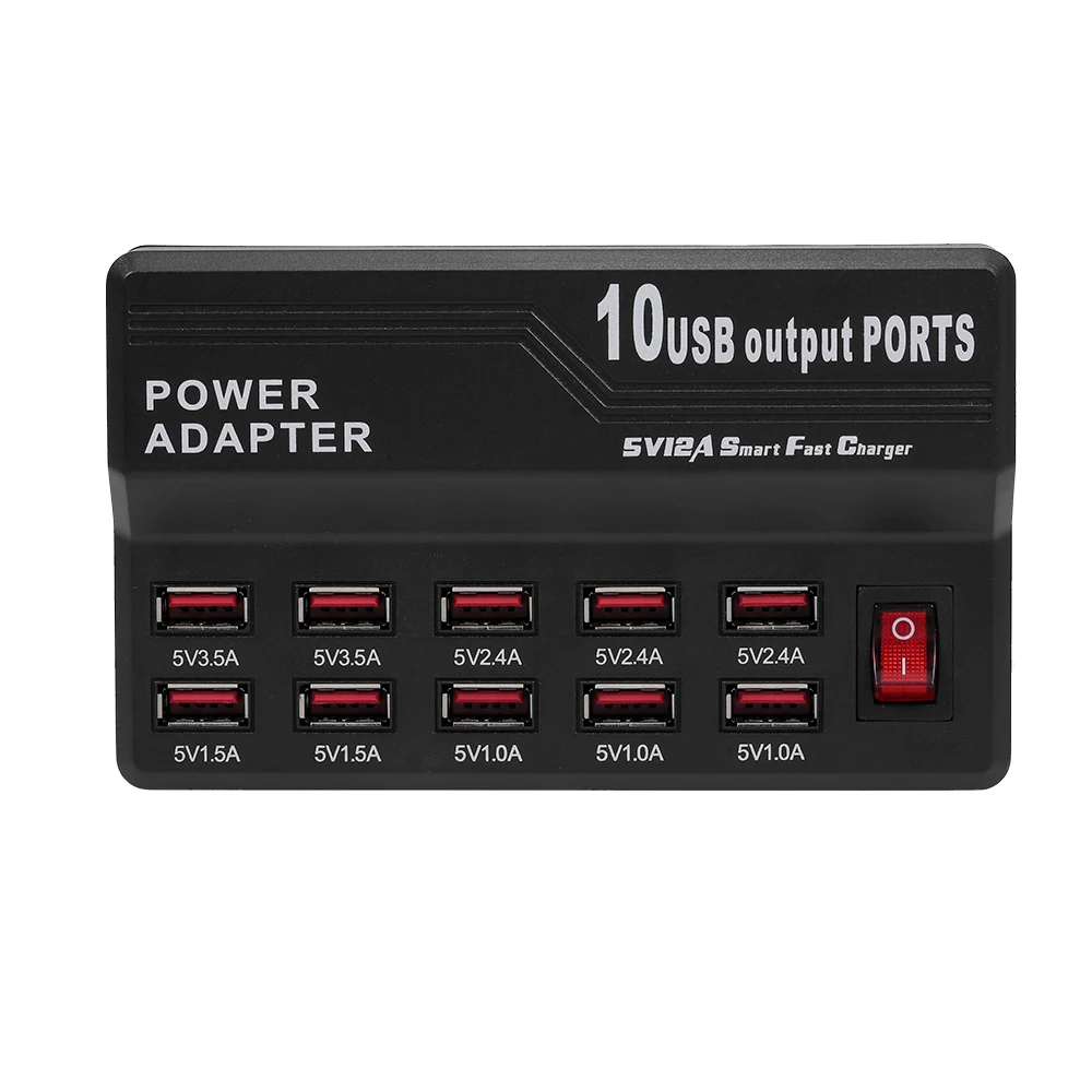 Универсальная зарядная станция с 10 портами USB док-станция для семейного/офисного