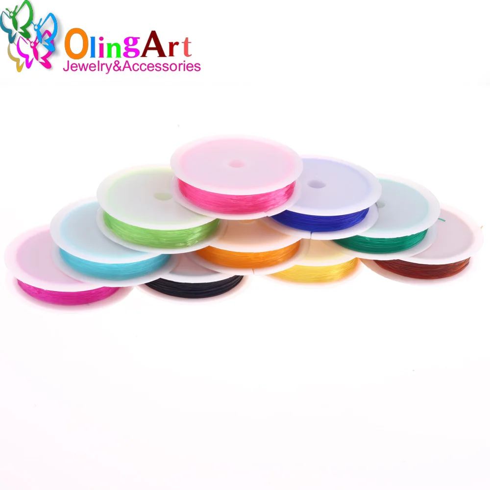 OlingArt 0 8 мм 7 м/рулон шнур многоцветный кристалл эластичная проволока для