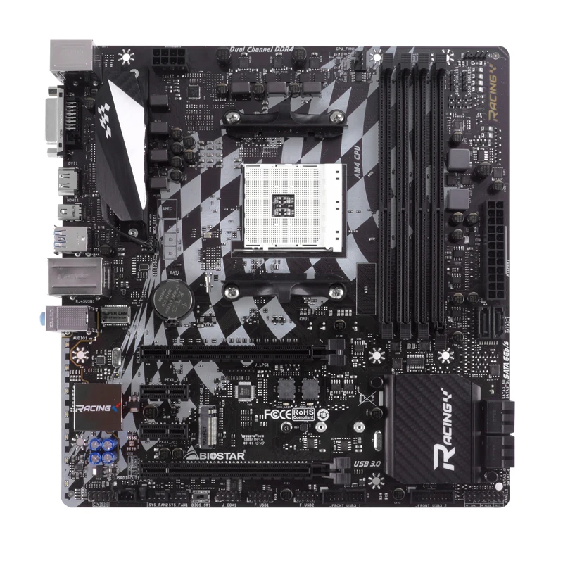 Материнская плата BIOSTAR X370GT3 Racing для AMD Ryzen 1800 1700 x Micro-ATX Computer AM4 DDR4 до 64 Гб поддержка