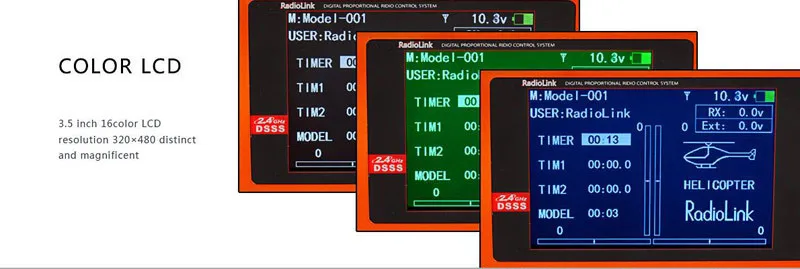 Радиоуправляемый передатчик RadioLink AT10 2 4 Ghz 10CH с R10D приемником PRM-01 модуль возврата