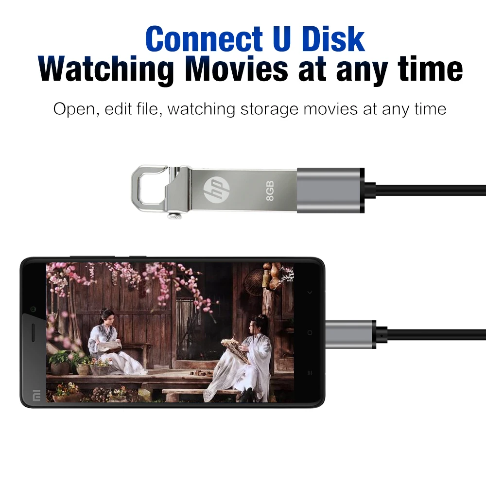 USB C OTG Кабель 2 0 3 1 адаптер type c для samsung galaxy s8 s9 HUAWEI P10 P20 mate10 pro Macbook 20 см | Электроника