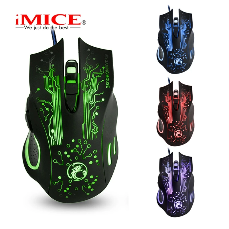 

imice X9 USB Wired Mouse 2400DPI LED Optical Computer Cable Mouse Professional Gaming Mouse Colorful Breathing Light Gamer Mice
