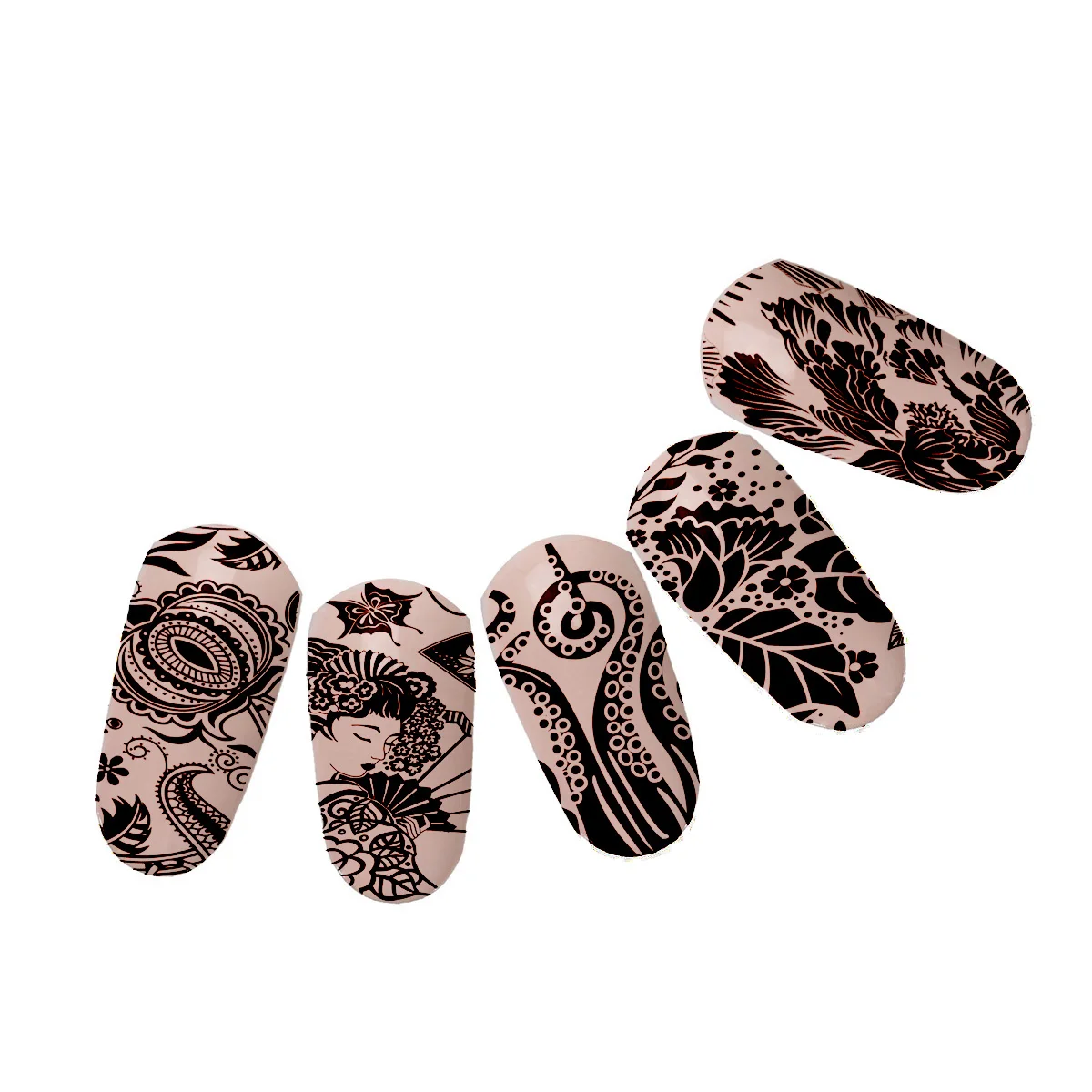 Шаблон для стемпинга ногтей разных стилей 10 шт./лот тигр череп шаблон дизайн