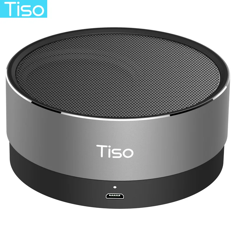 Space Gray Тисо T10 Bluetooth динамик Металл Мини Портативный беспроводной 10-15 часов непрерывной работы 5 Вт громкоговоритель открытый IPX5 водонепроницаемый AUX TF MIC - Цвет: Space Gray
