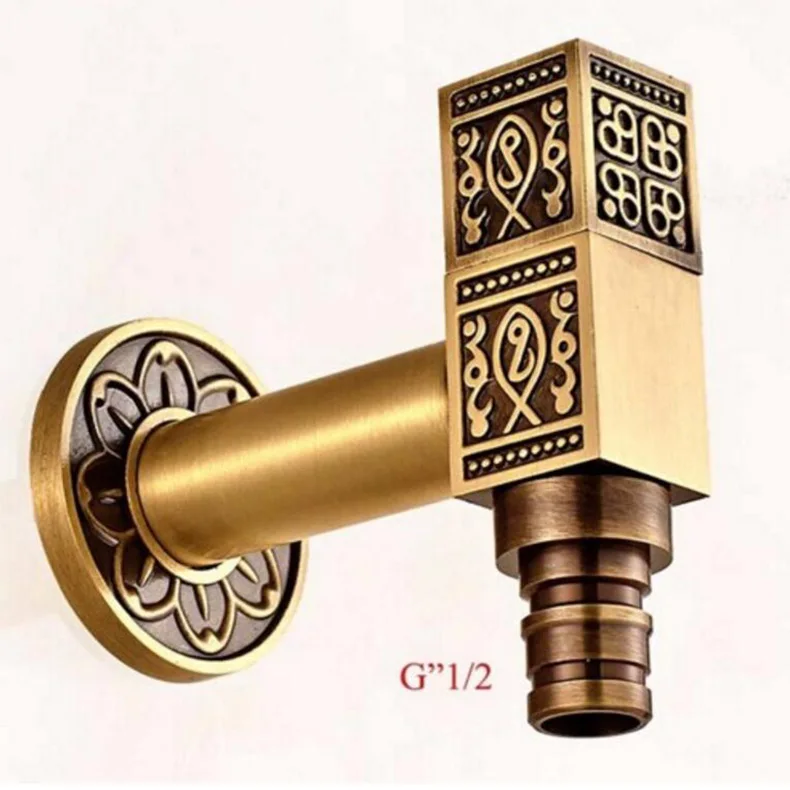 Brass Antique bronze G1/2 bibcock cold tap washing machine faucet toilet copper Garden | Обустройство дома