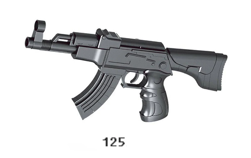 AK47 строительные блоки, игрушечный пистолет для детей, Сборная модель, для строительных съемок, Обучающие игрушки, уличные игрушки, Рождественский подарок на день рождения, 125 126