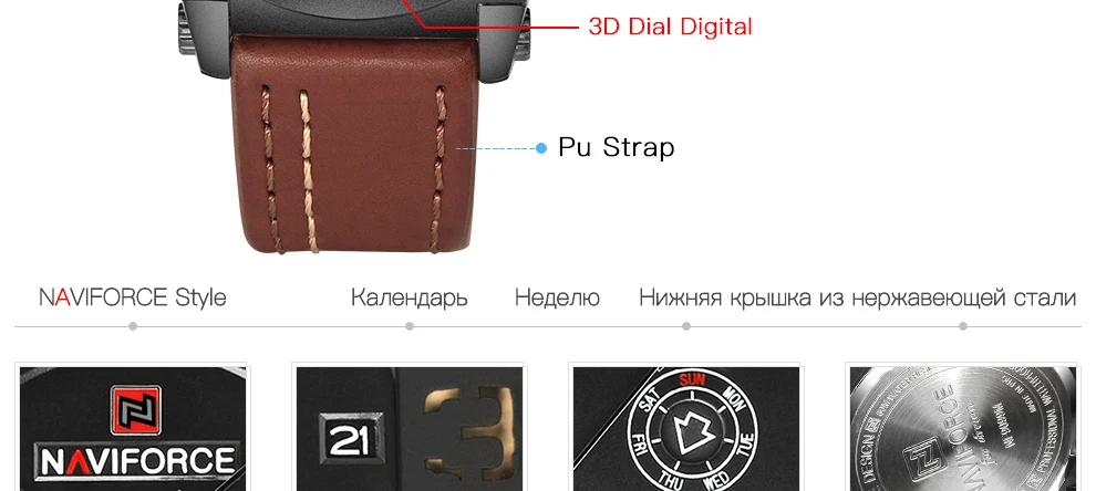 Naviforce Для мужчин творческий роскошные кварцевые часы Мода Спортивные часы Для Мужчин's Водонепроницаемый Наручные часы верхней части мужской Relogio Masculino