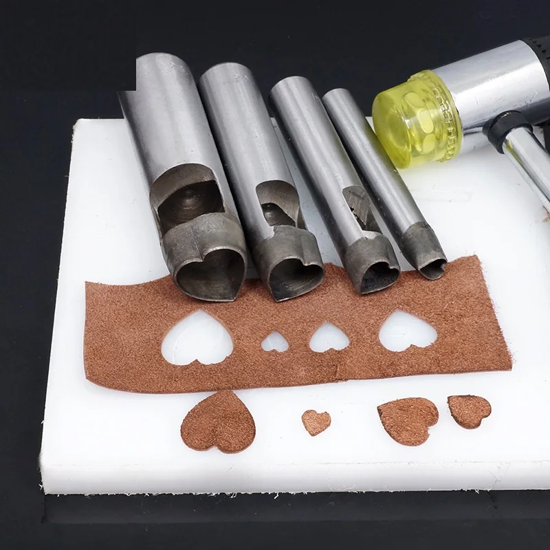 1 5 6 шт DIY в форме сердца кожаное отверстие ремесло для бурения Профессиональный
