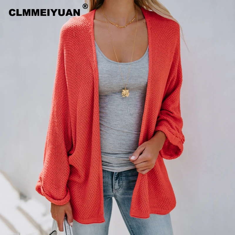 Стильные повседневные трикотажные длинные кардиганы 2018 осенние женские