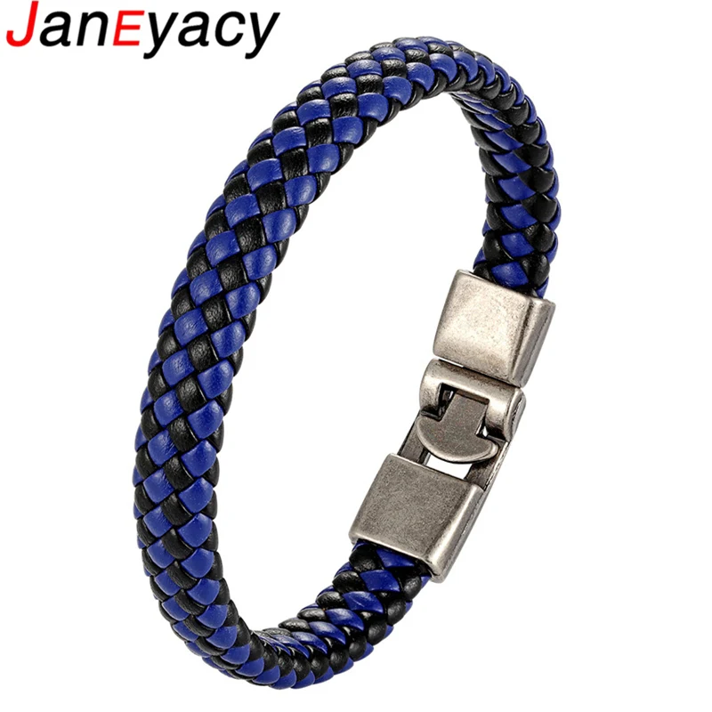 Новый плетеный браслет из натуральной кожи для мужчин и женщин модные мужские