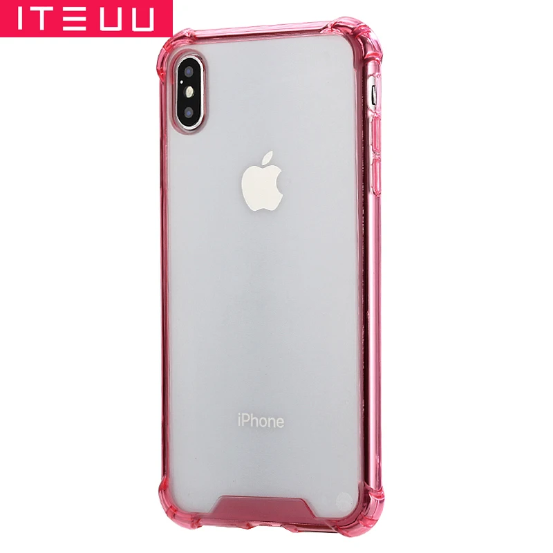 ITEUU сверхпрочный ударопрочный чехол для iPhone X XS MAX XR ПК ТПУ воздушная подушка Супер