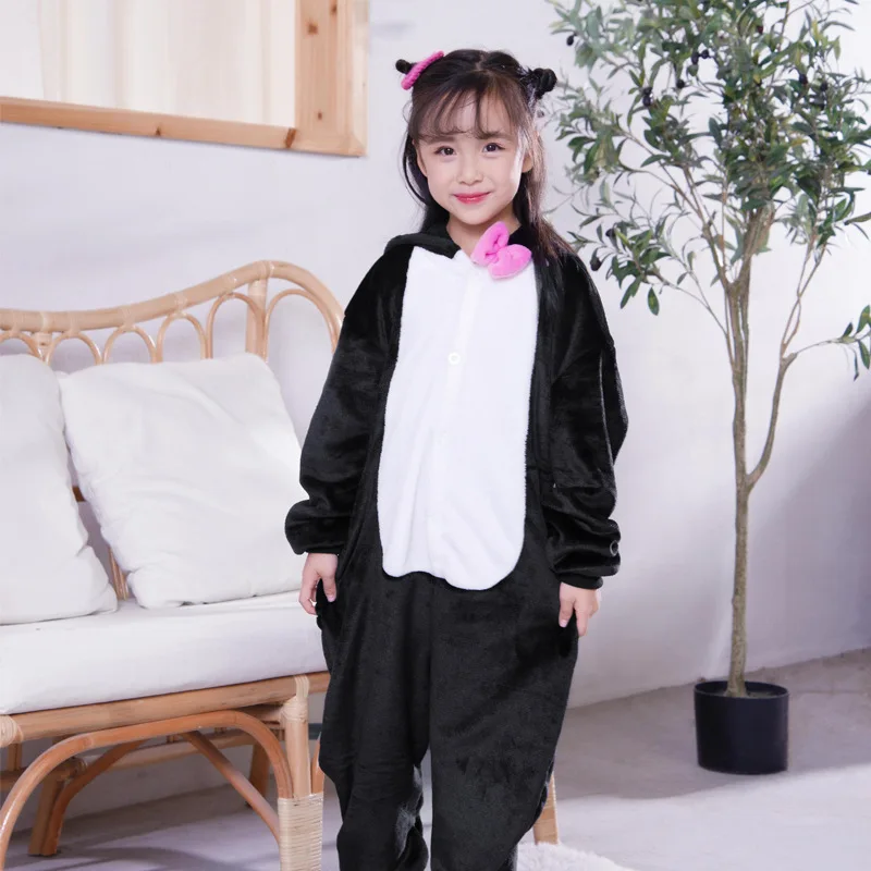 TUONXYE пижамы для девочек детская одежда милый кот Onesies Пижама малышей с