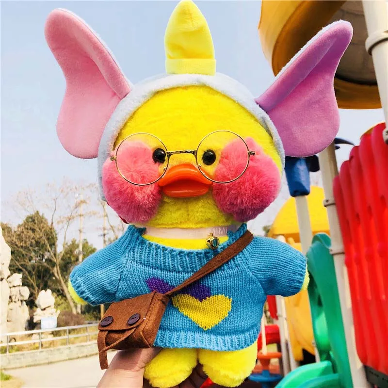 08 Kawaii LaLafanfan кафе утенок плюшевая игрушка милые животные желтая утка мягкие куклы игрушки Рождественский подарок на день рождения для детей - Цвет: 08