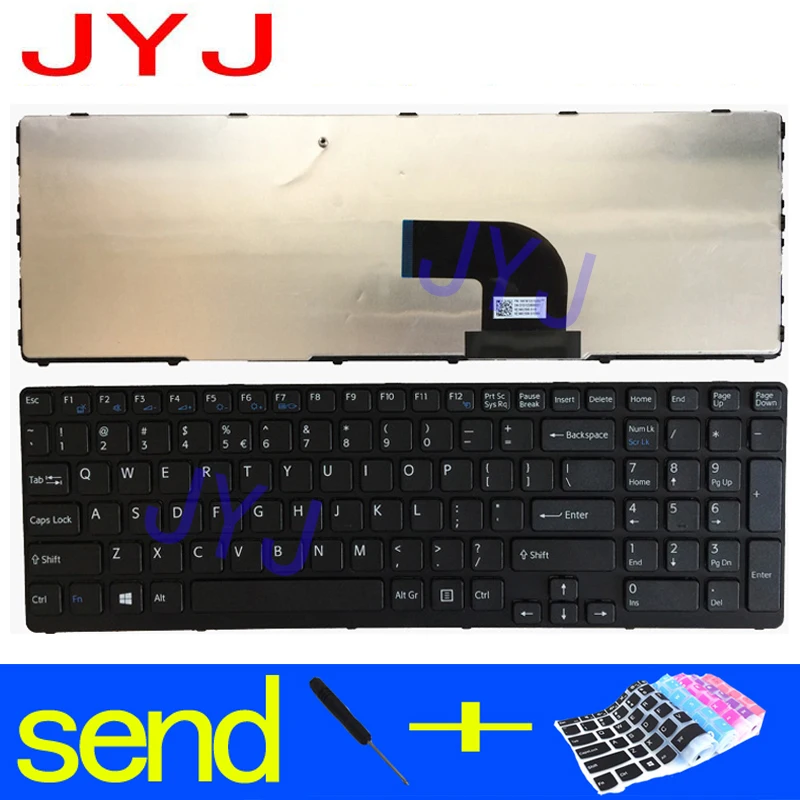 Новинка Клавиатура для ноутбука SONY VAIO SVE15 SVE-15 SVE 15 отправить прозрачная защитная
