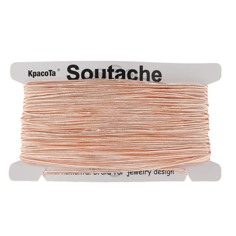 nude color KPacTa несколько цветов 34 ярда(31 м) Китайский Soutach цвета нейлоновая веревка Змеиный живот шнур DIY Изготовление ювелирных изделий Плетеный материал - Цвет: nude color