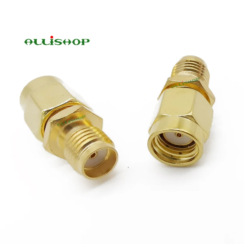 ALLISHOP RF RP-SMA штекер для SMA женский разъем RF коаксиальный адаптер конвертер разъем прямой позолоченный# Rocheuk