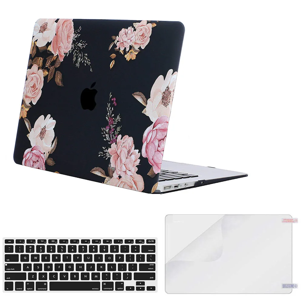 H051 Peony MOSISO ноутбука в виде ракушки чехол для Macbook Pro 13 A1706 A2159 A1708 A1502 Матовый Прозрачный чехол для телефона чехол Mac Air 13 дюймов A1932 A1466 - Цвет: H051 Peony