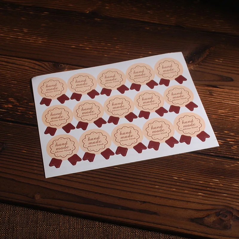 300 шт./лот самоклеящиеся наклейки в виде значка Ручная работа для этикеток DIY