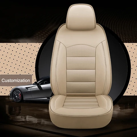 Beige AutoDecorun чехлы из натуральной кожи для автомобильных сидений Infiniti qx70 аксессуары автомобильные чехлы для сидений из воловьей кожи автомобильные чехлы для сидений 15 шт - Название цвета: Beige