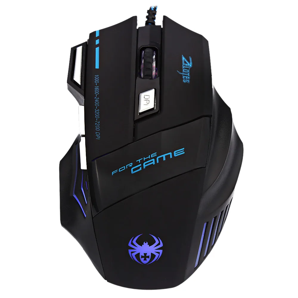ZELOTES T - 80 7200 DPI 7 Button Multi Color LED Optical USB Wired Gaming Mouse | Компьютеры и офис